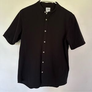 Black Short Sleeve Zara Button Up Shirt
